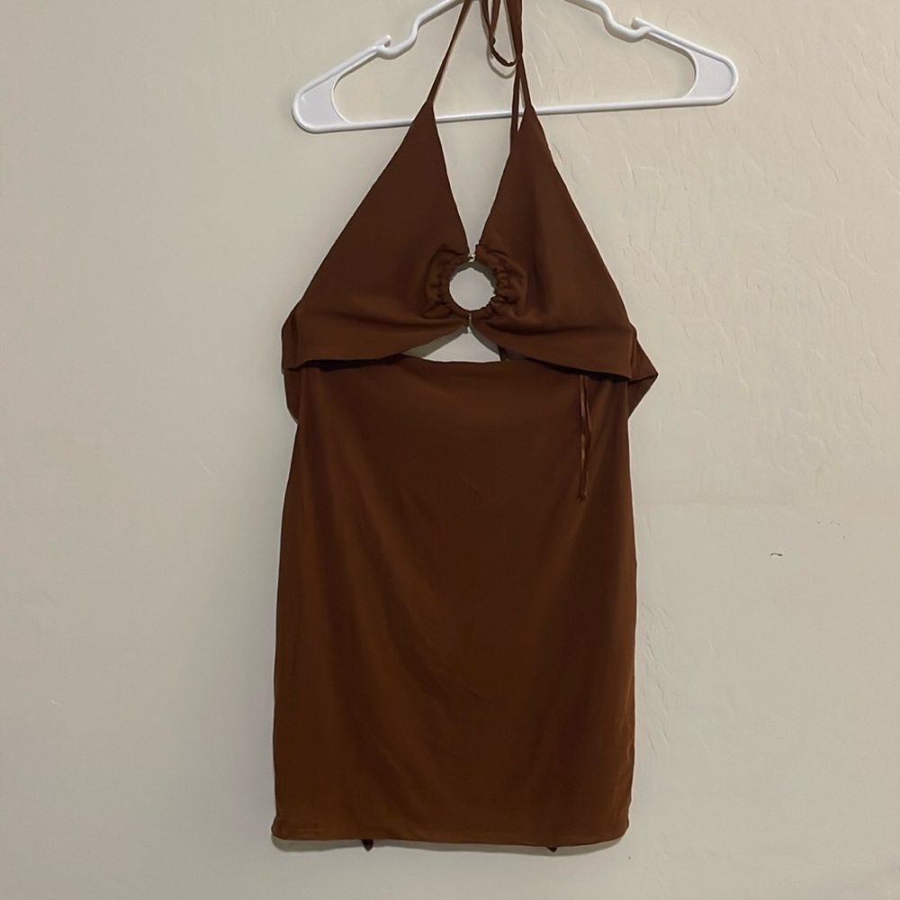 Brown Small Trendy Melrose Dress